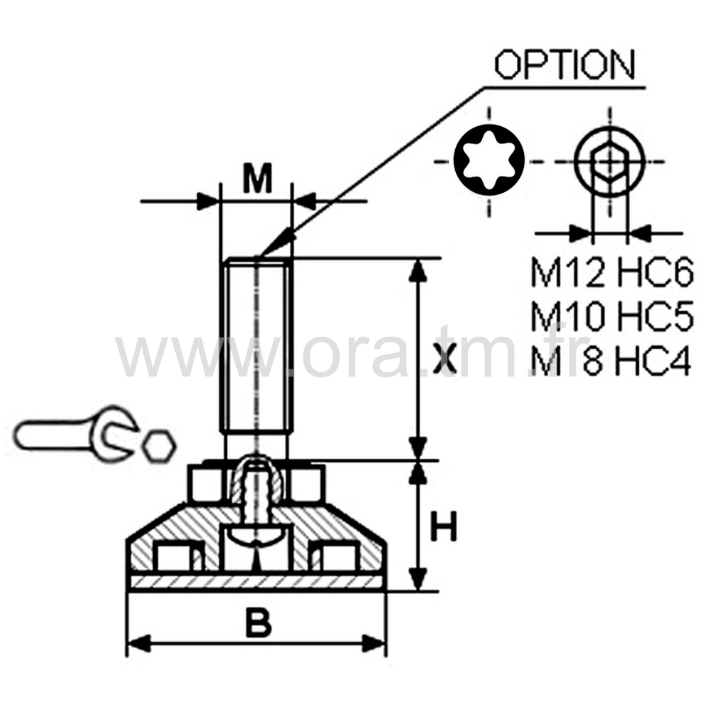 VAG - VERIN GYROSCOPIQUE - BASE CONIQUE